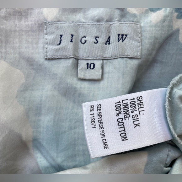 Jigsaw London - 100% Silk Watercolor Dress - US Size 6 - Picture 5 of 5